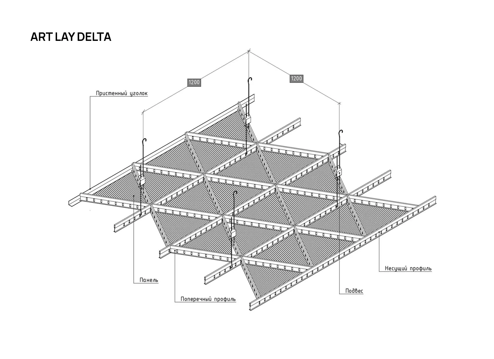 Кассетные потолки ART LAY DELTA
